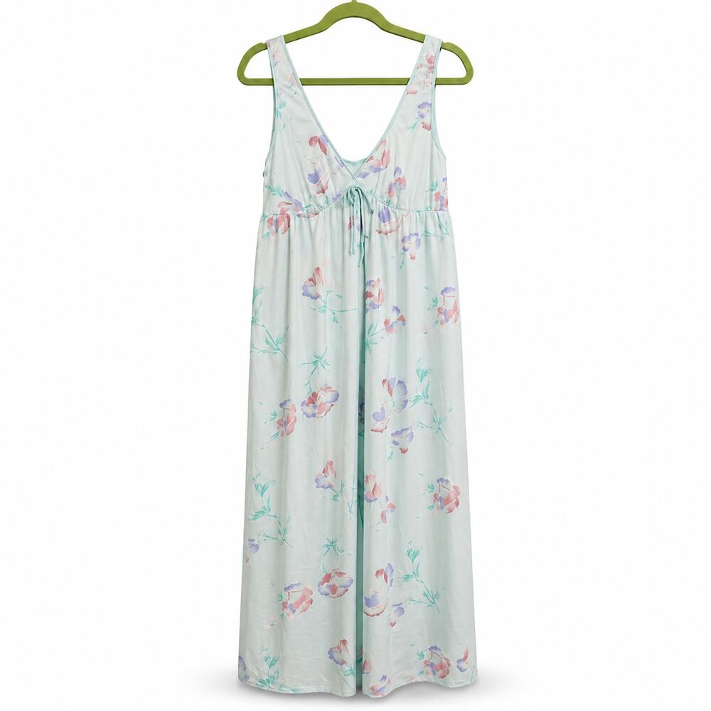 Vintage Lorraine Floral Maxi Nightgown Cottagecore Romantic M USA